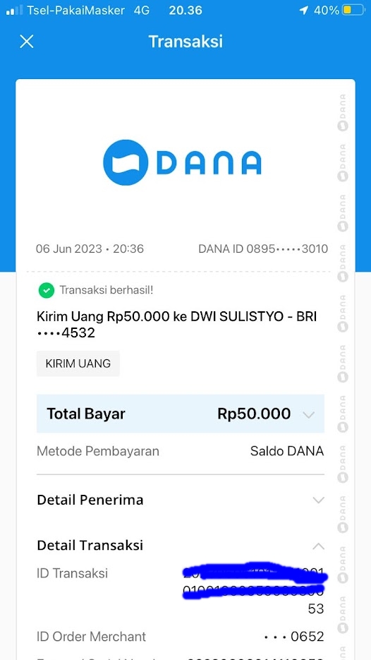 pembayaran via dana