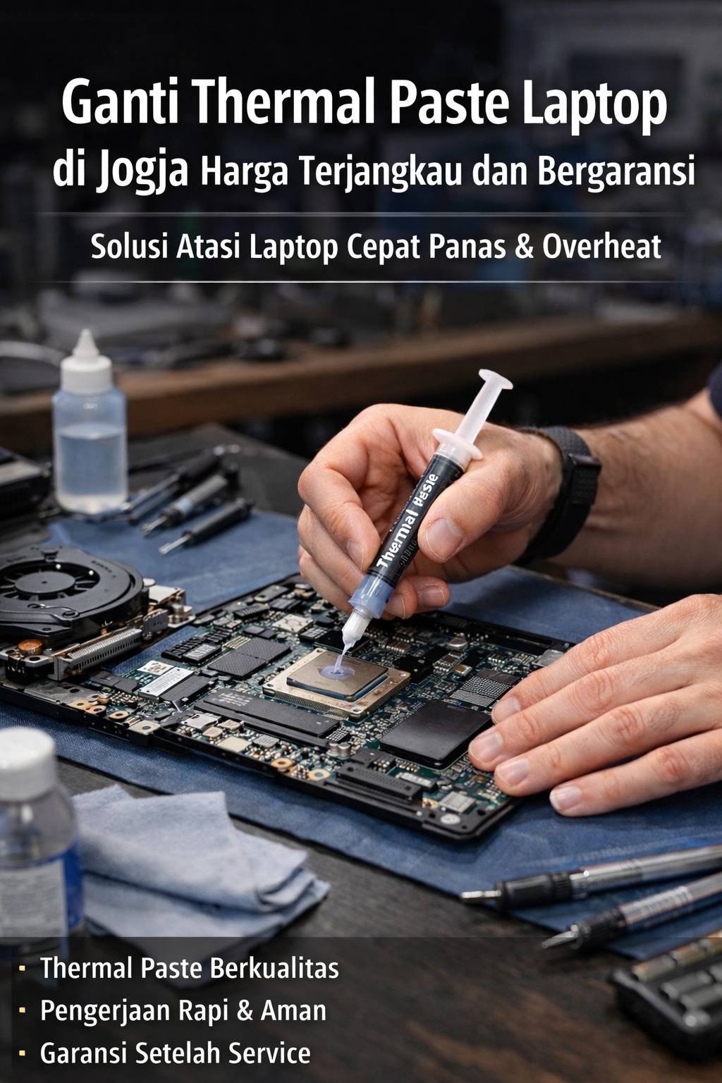 Ganti thermal paste laptop di Jogja harga terjangkau dan bergaransi